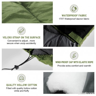 Army Green Large Single Sleeping Bag Warm Soft Adult Waterproof Camping Hiking 570751069